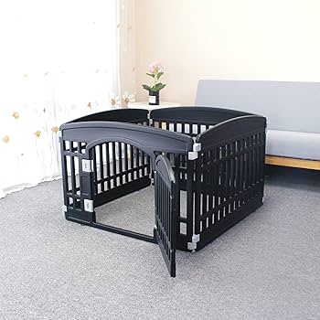 ペットサークル　ベビーサークル　レイアウト自由　屋内屋外兼用 Amazon.co.jp: 犬用ベビーサークルDIYペットベビーサークル